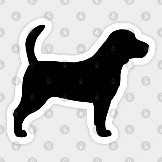 Beagle Silhouette Beagle Dog Sticker TeePublic